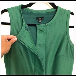 Talbots Emerald Green Sleeveless Sheath Dress 2P